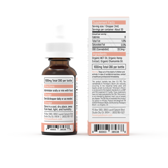 Penelope's Bloom 1000mg Tincture - BACK
