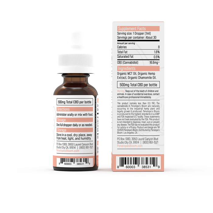 Penelope's Bloom 500mg Tincture - Back
