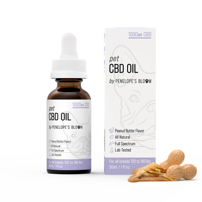 CBD Oil For Dogs, Peanut Butter Flavor 250MG-1000MG